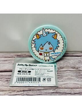 Sanrio Show By Rock Animate Cafe Chitan Blue Unicorn Pin Badge New US Seller